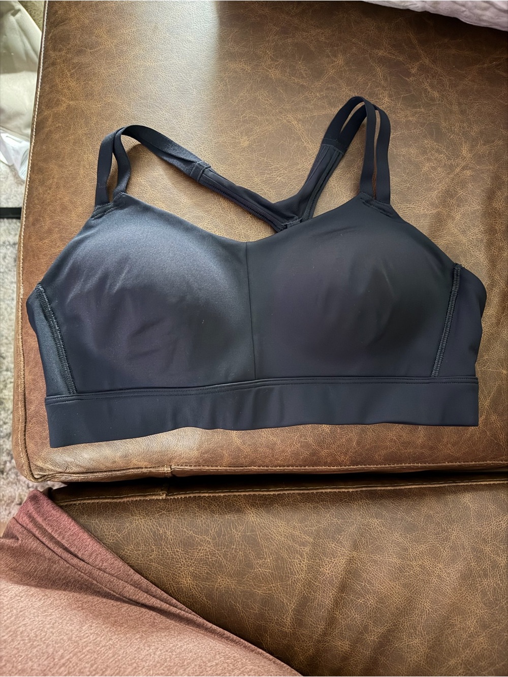 Under Armour Black Double-Strap Seamless Sports Bra